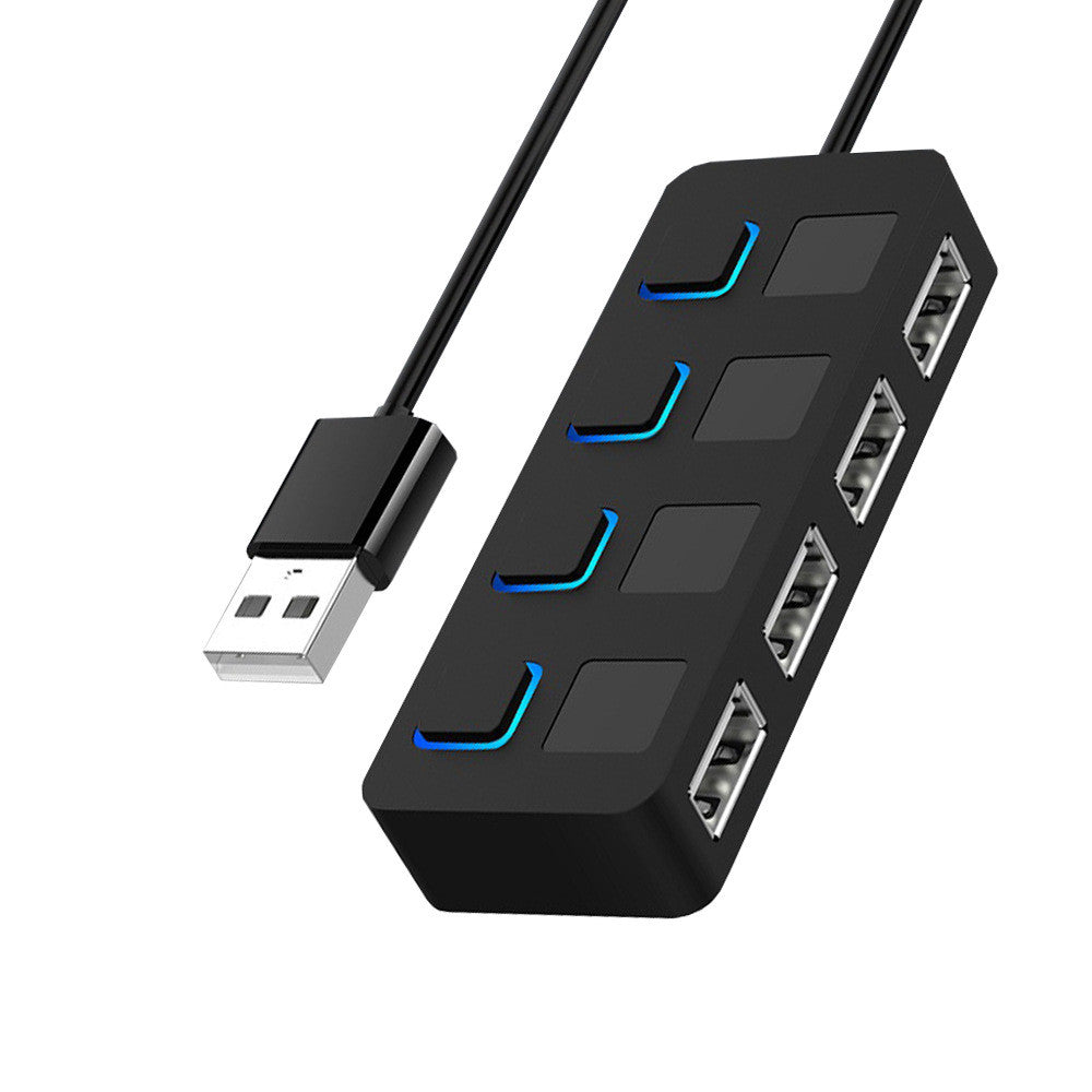 USB 2.0 HUB Multi USB Splitter 4 Expander USB Power Adapter Indicator Power USB Drives For Laptop PC